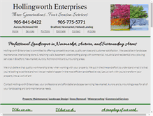 Tablet Screenshot of hollingworthenterprises.com